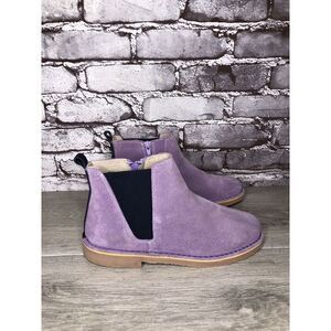 Childrenchic Purple Suede Leather Chelsea Ankle Boots Women’s Sz 36EU/5.5M US